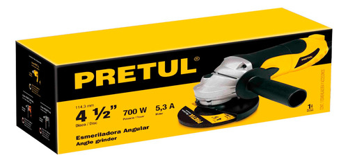 Esmeriladora Angular 700w Pretul 4 1/2 22360
