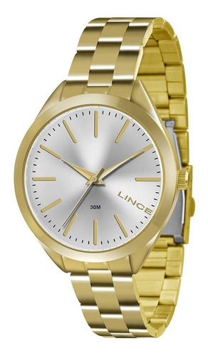 Relógio Lince Feminino Dourado Médio Lrg4329l S1kx