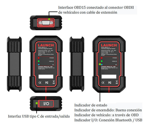 Escaner Automotriz Launch Dbscar7 Full Marca 1 Año Diagzone