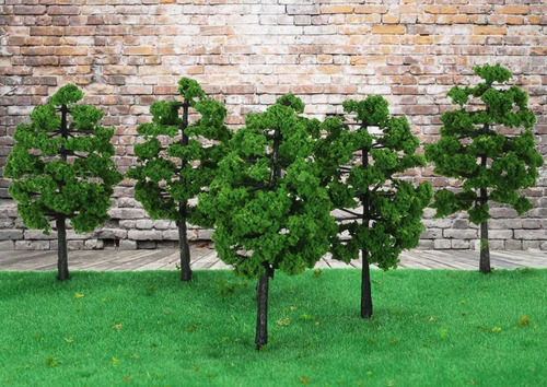 8 Árbol Maqueta Vegetación Modelismo Diorama 8.5 Cm