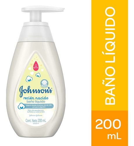 Baño Liquido Johnsons Baby Recien Nacido X 200ml