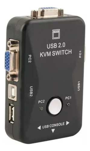 Chaveador Switch Kvm Porta Vga E Usb 1 Entrada E 2 Saida
