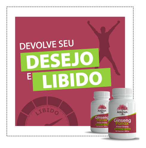 1 Pote Foco Mental E Alta Performance Panax Coreano 500mg Panax