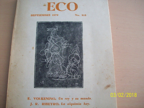 Eco, Revista De La Cultura De Occidente. N° 215, Sept. 1979