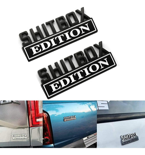 Shitbox Edition Emblemas 3d Fender Badge Decal Car Truck Ree