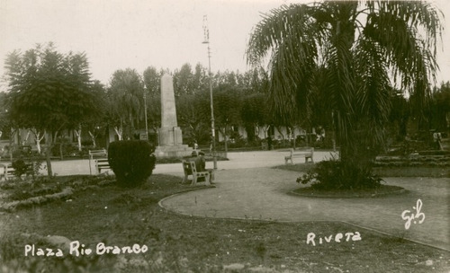 Rivera - Plaza Río Branco En El Año 1942 - Lámina 45x30 Cm.