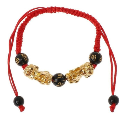 Pulsera Manilla Hilo Rojo Gato De La Suerte Hombre Y Mujer