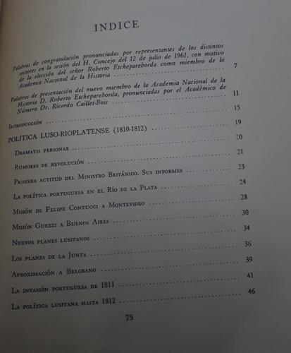 Política Luso Rioplatense 1810-1812 R Etchepareborda (Usado)