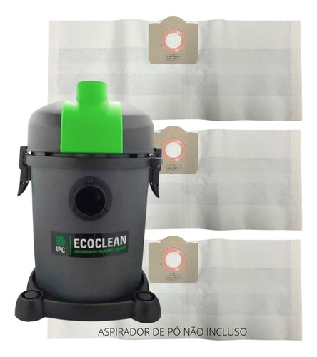 09 Saco P/aspirador De Pó Ipc Soteco Ecoclean Ap120 Coletor 