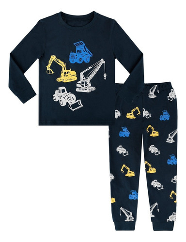 Pijama Niño Dinosaurio Bombero Deporte Casual Moda 2 Piezas