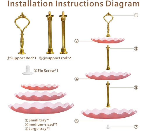Soporte De 3 Niveles Para Cupcakes, Soporte De Plástico Para