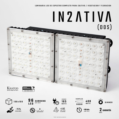 Luminaria Cultivo Led Samsung 165/400w Insativa-2