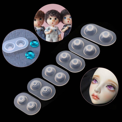 6 Piezas Bjd Muñeca Pesada Pupila Ojo Molde De Silicona Diy