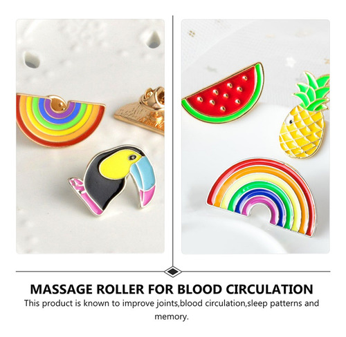 Broches Con Forma De Sandía Y Tucán, 4 Unidades Y