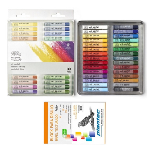 Kit Lata 30 Pastel Oleo Winsor And Newton Color Barra Block