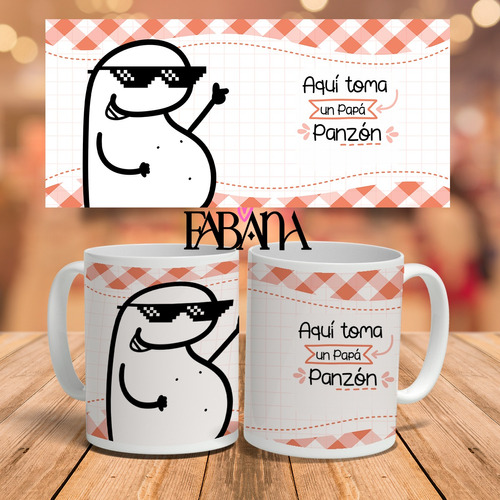 Taza Sublimada Diseño Flork Papa Panzón