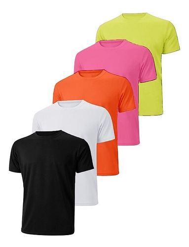 Paquete De 5 Playeras Hombre Básica Cuello Redondo