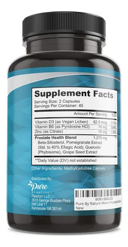 Suplemento De Beta Sitosterol Pure By Nature, Cápsulas De Ap