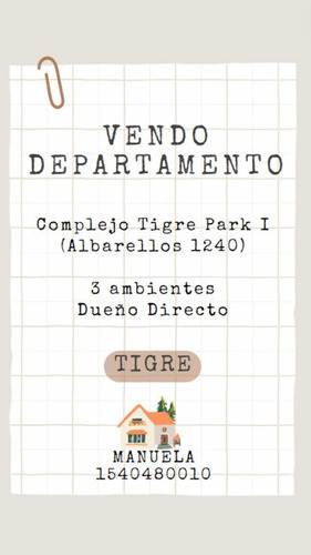 Departamento 3 Ambientes En Tigre