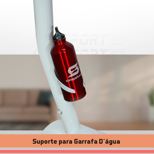 Bicicleta Ergométrica Vertical V1000 Connect Consport Branco