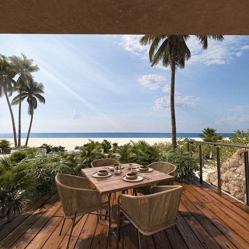 Departamentos(estudio) En La Playa En Copropiedad En Rosa Palmar, Sisal