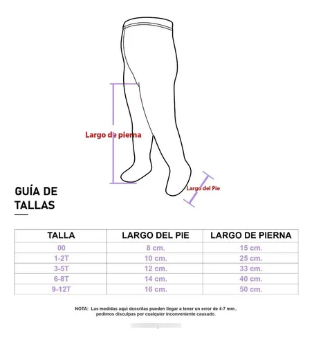 Tallas outlet de niñas