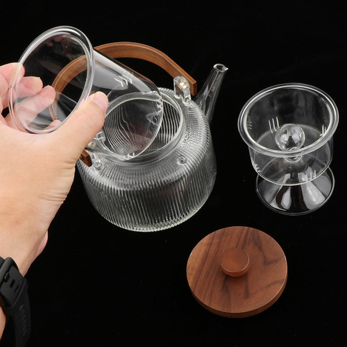 Tetera De Vidrio Para Té, Tetera De Kung Fu De 1000 Ml,