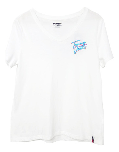 Polo Blanco Tommy Jeans Mujer