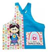 Comprar 7 Batas Mandil Para Maestra Educadora Modelos Diferentes