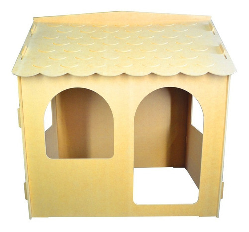 Imagen 3 de 9 de Casita Casa Carpa Tipi Infantil Madera P/ Pintar 123x118x96