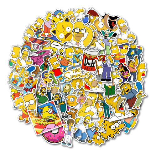 Pegatinas Stickers Calcomanía Auto Cuaderno Laptop Simpsons