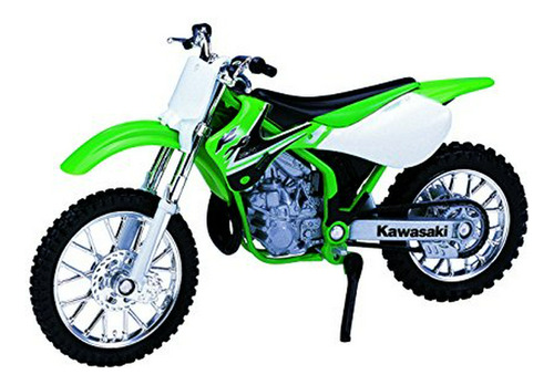 Moto Diecast Kawasaki 2002 Kx 250, 1:18 Escala.