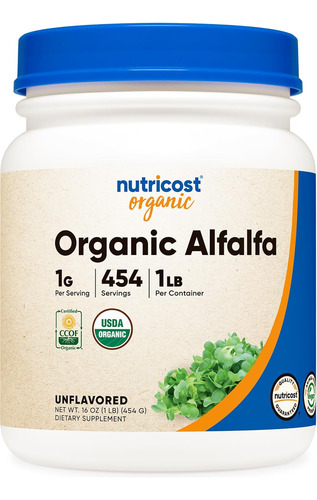Nutricost Alfalfa Orgánica En P - L a $187900