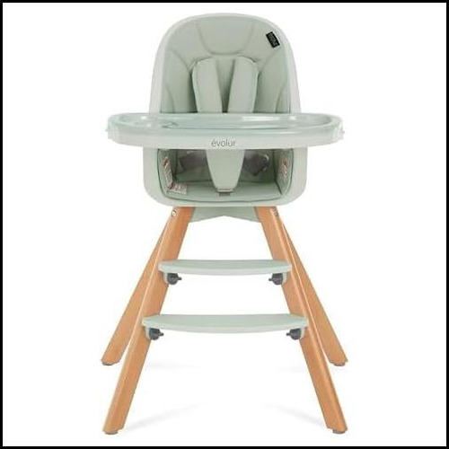Evolur Zoodle 2 En 1 Silla Alta De Bebé Convertible En Sage