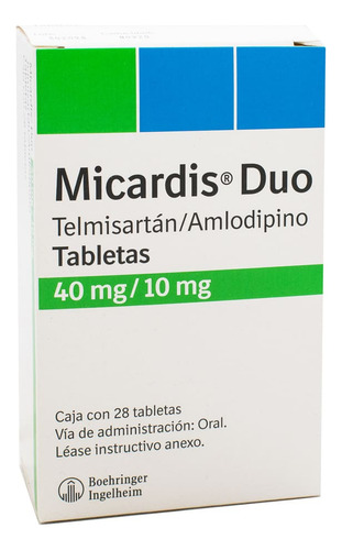 Micardis Duo (telmisartan, Amlodipino) 40/10 Mg. C/28 Tab.