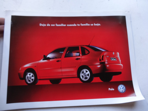 Folleto Antiguo Vw Polo 1.6 1.8  2000 Auto No Catalogo 