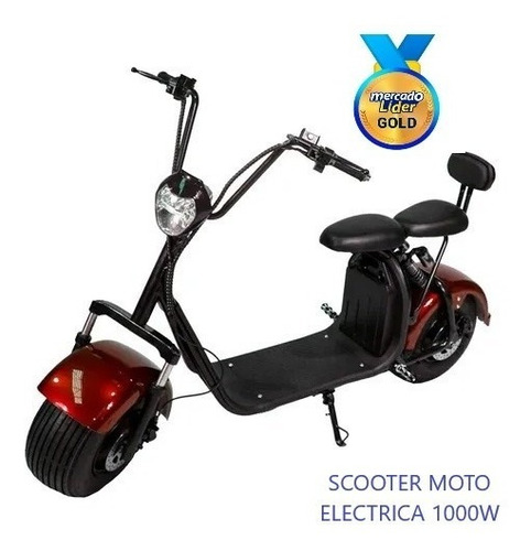 Imagen 5 de 7 de Scooter Moto Eléctrico Doble Asiento, Doble Freno, 1000w Iva