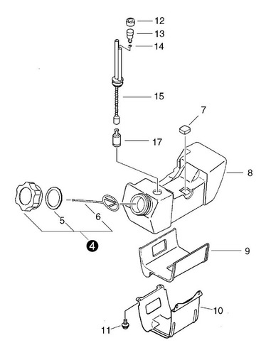 Repuestos Tanque Combustible Srm-4605 Echo Original