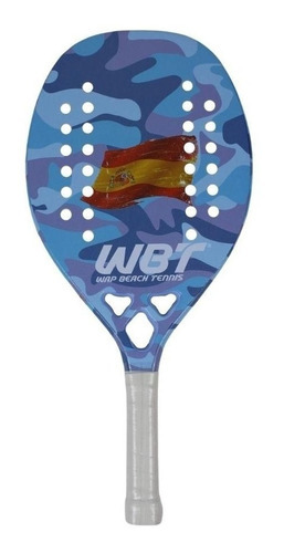 Raquete Wbt Beach Tennis Spain Com Capa - Azul E Lilás