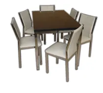 Comprar Juego Comedor Combo Athenas Mesa Silla 1.6 X 80 + 6 Sillas Sofia Reforzadas Caño Pintado Directo Y Garantia De Fabrica P