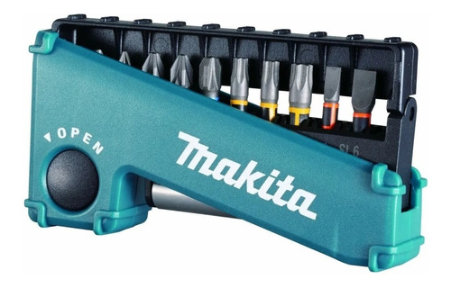 Kit Conjunto Bits Torção 25mm Makita C 1 Haste E 10 Bits