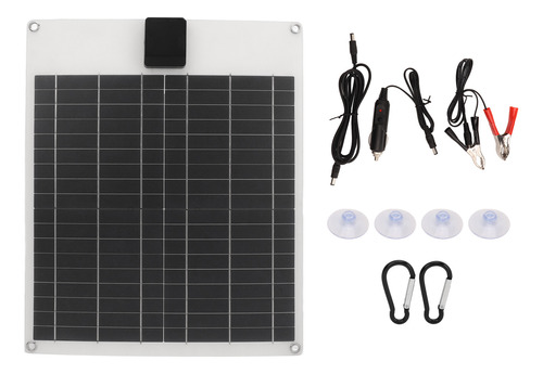 Panel Solar Exterior 20w 5v 12v De Doble Salida Monocristali