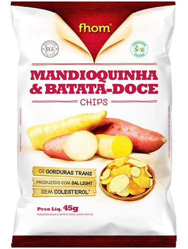 Mandioquinha e Batata Doce Chips Fhom 45g