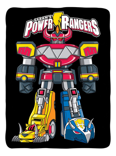 Manta De Forro Polar Saban Power Rangers Megazord De 45 X 60