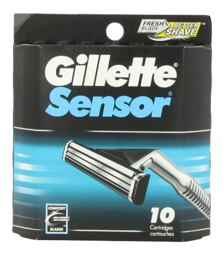 Cartuchos De Sensor Gillette, 10 Unidades, Paquete De De 2