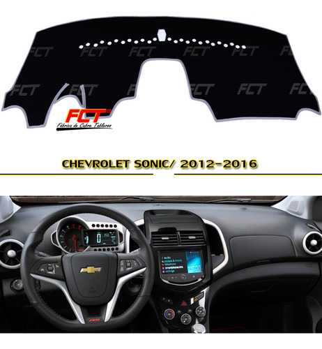 Cubre Tablero Premium / Chevrolet Sonic/ 2012 2013 2014 2016