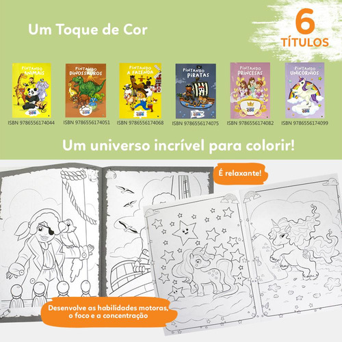 Pintando Dinossauros - Um Toque De Cor, De Todolivro. Série N/a, Vol. N/a. Editora Todolivro, Capa Mole, Edição N/a Em Português