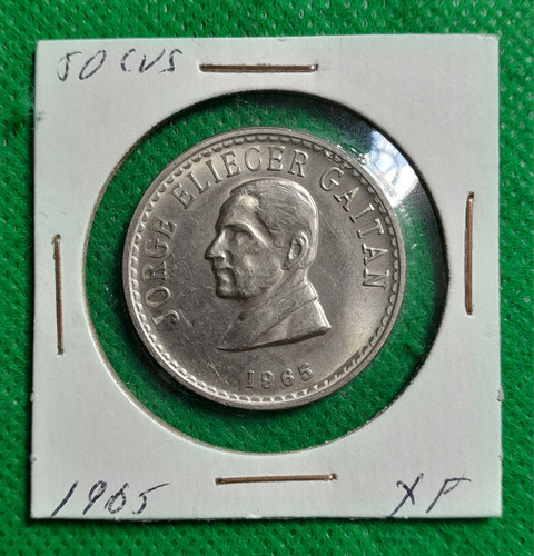 Moneda Encartonada De 50 Centavos, Gaitan, Xf