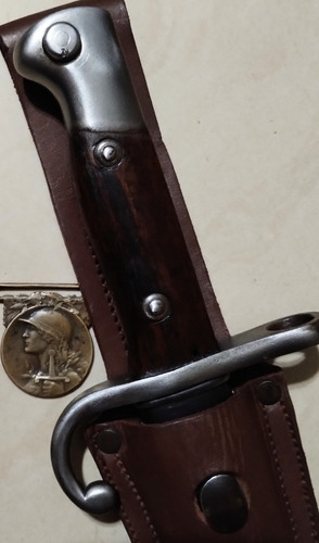 Antigua Bayoneta Mauser 1909. Igual Número Y Tahalí. Sable