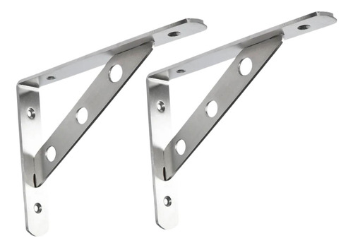 2 Soportes De Acero Inoxidable Para Estantes, 6 Pulgadas